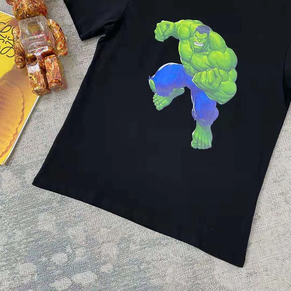Balenciaga Hulk 2021Marvel Medium Fit T for Women in Shirt in Black