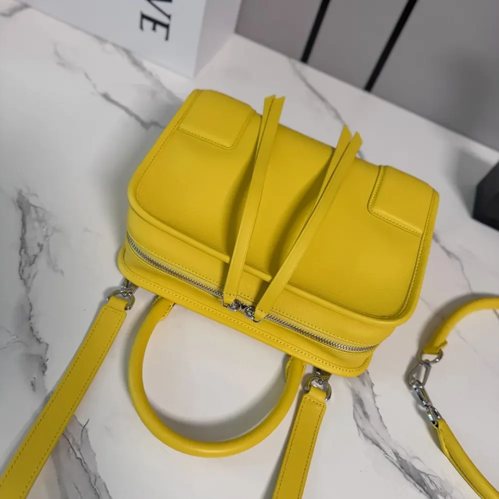 Loewe Small Amazona 180 Bag in Soft Calfskin for Women in Daisy Yellow