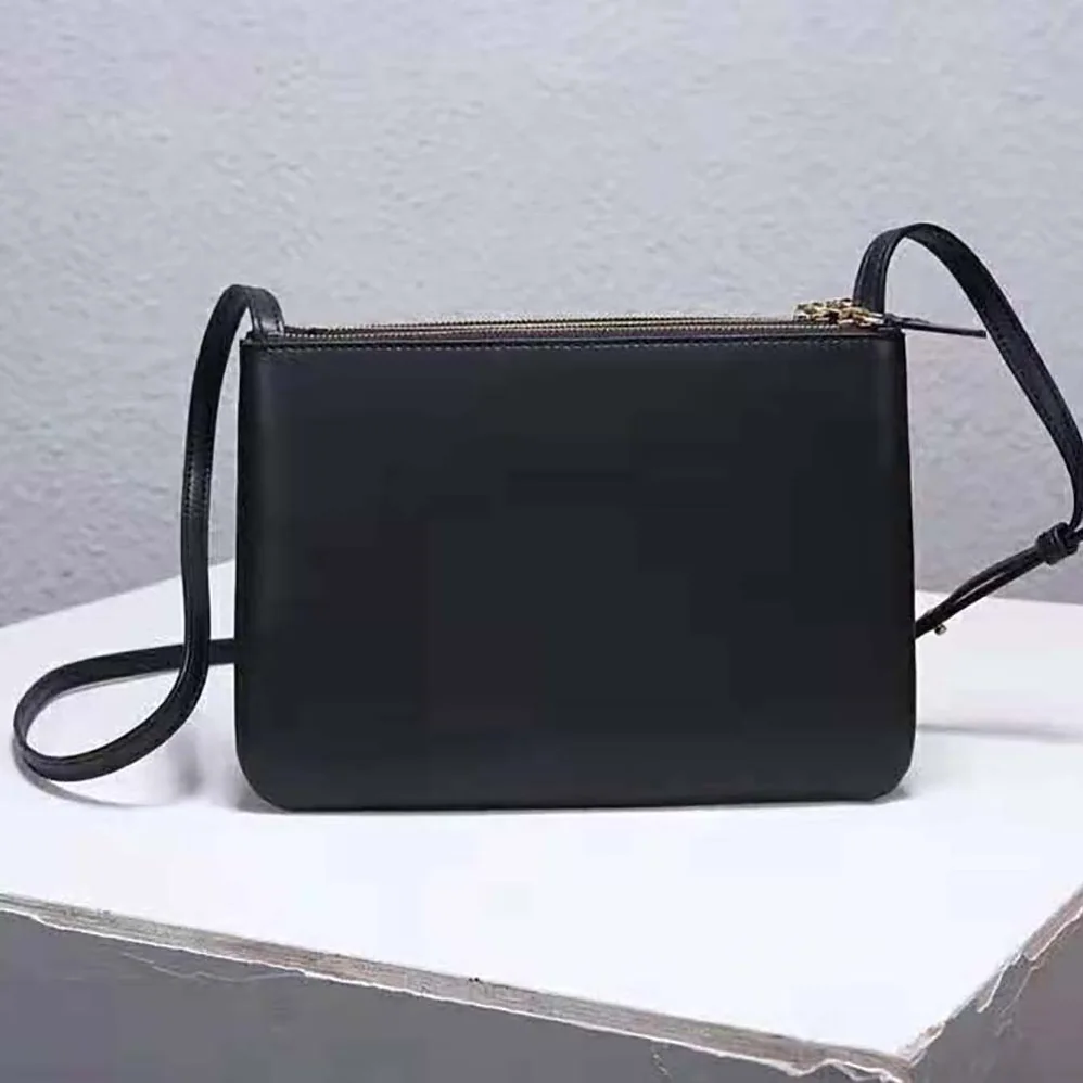 Celine Large Trio Bag in Smooth Lambskin for Women in Black