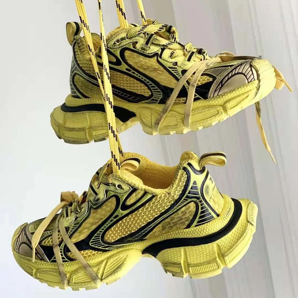 Balenciaga 3XL Sneaker in Yellow and Black Mesh and Polyurethane for Unisex