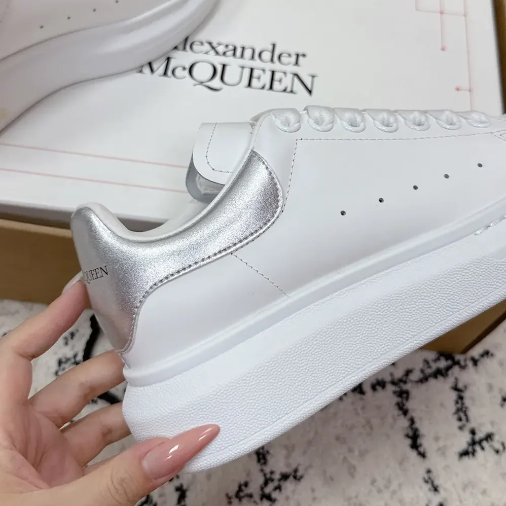 Alexander Mcqueen Oversized Sneaker in White for Unisex in Silver