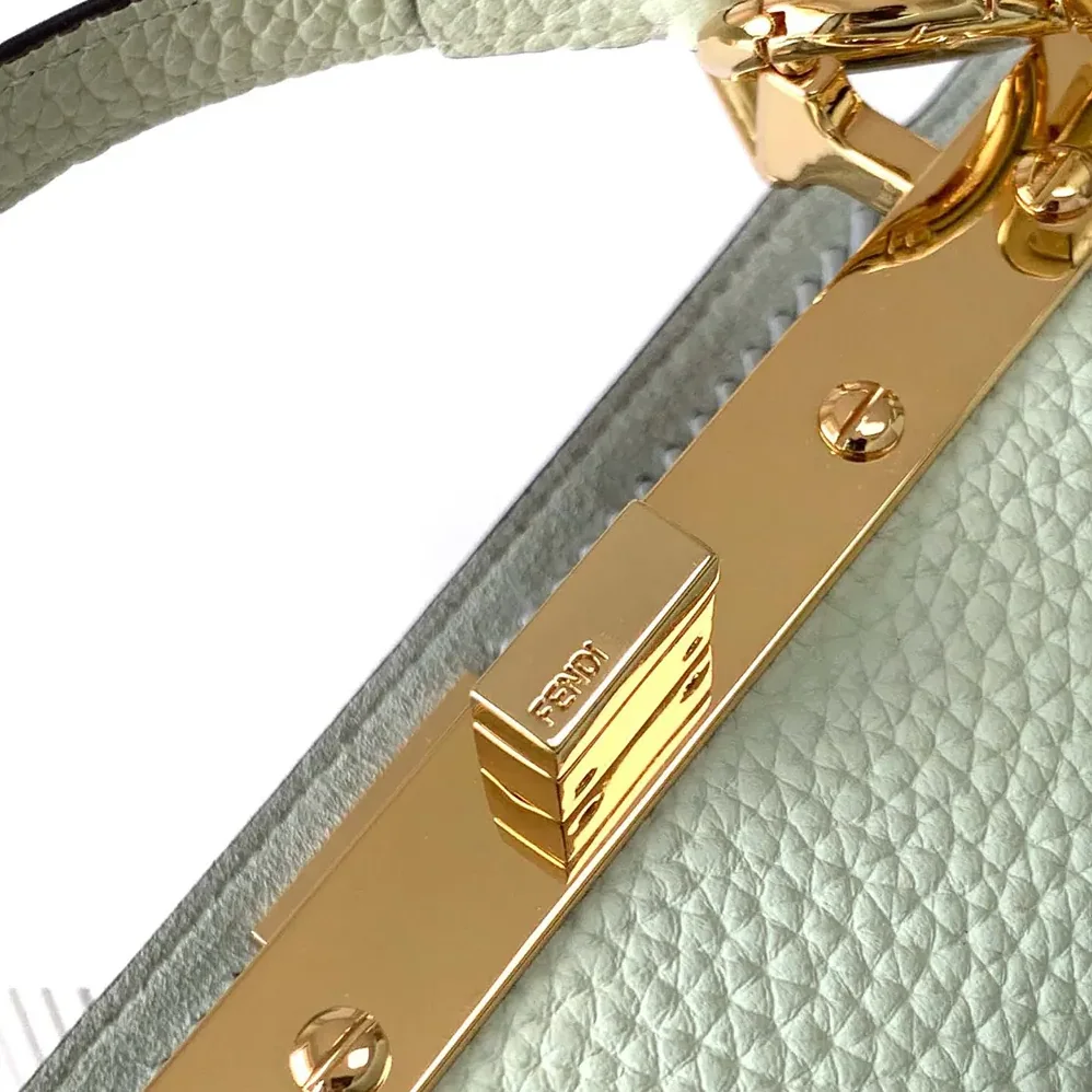 Fendi Peekaboo ISeeU Mini Leather Bag with FF Interlacing for Women Fendi Peekaboo ISeeU Mini Leather Bag with FF Interlacing for Women