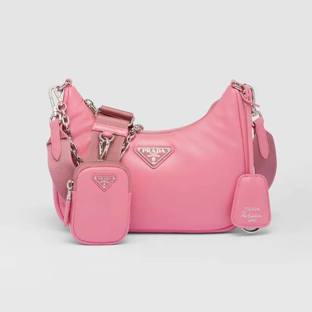 Prada Padded Nappa-Leather Prada Re-Edition 2005 Shoulder Bag for Women in Pink
