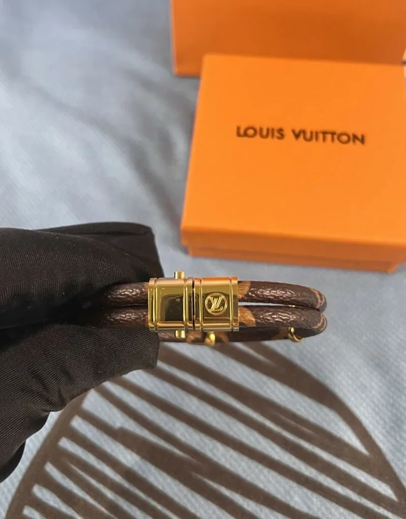 Louis Vuitton Double Bracelet Brown Louis Vuitton Double Bracelet Brown