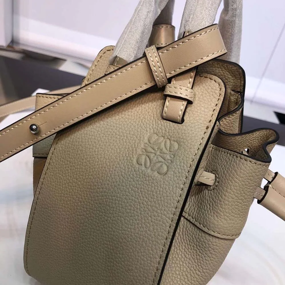 Loewe Hammock Drawstring Mini Bag for Women in Beige Loewe Hammock Drawstring Mini Bag for Women in Beige