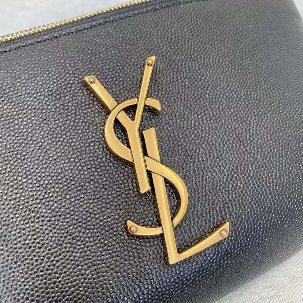 Saint Laurent YSL Cassandre Classic Belt Bag in Shiny Leather for Unisex in Black