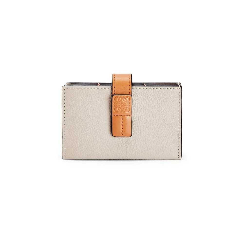 Loewe Accordion Cardholder in Soft Grained Calfskin for Women in White Loewe Accordion Cardholder in Soft Grained Calfskin for Women in White