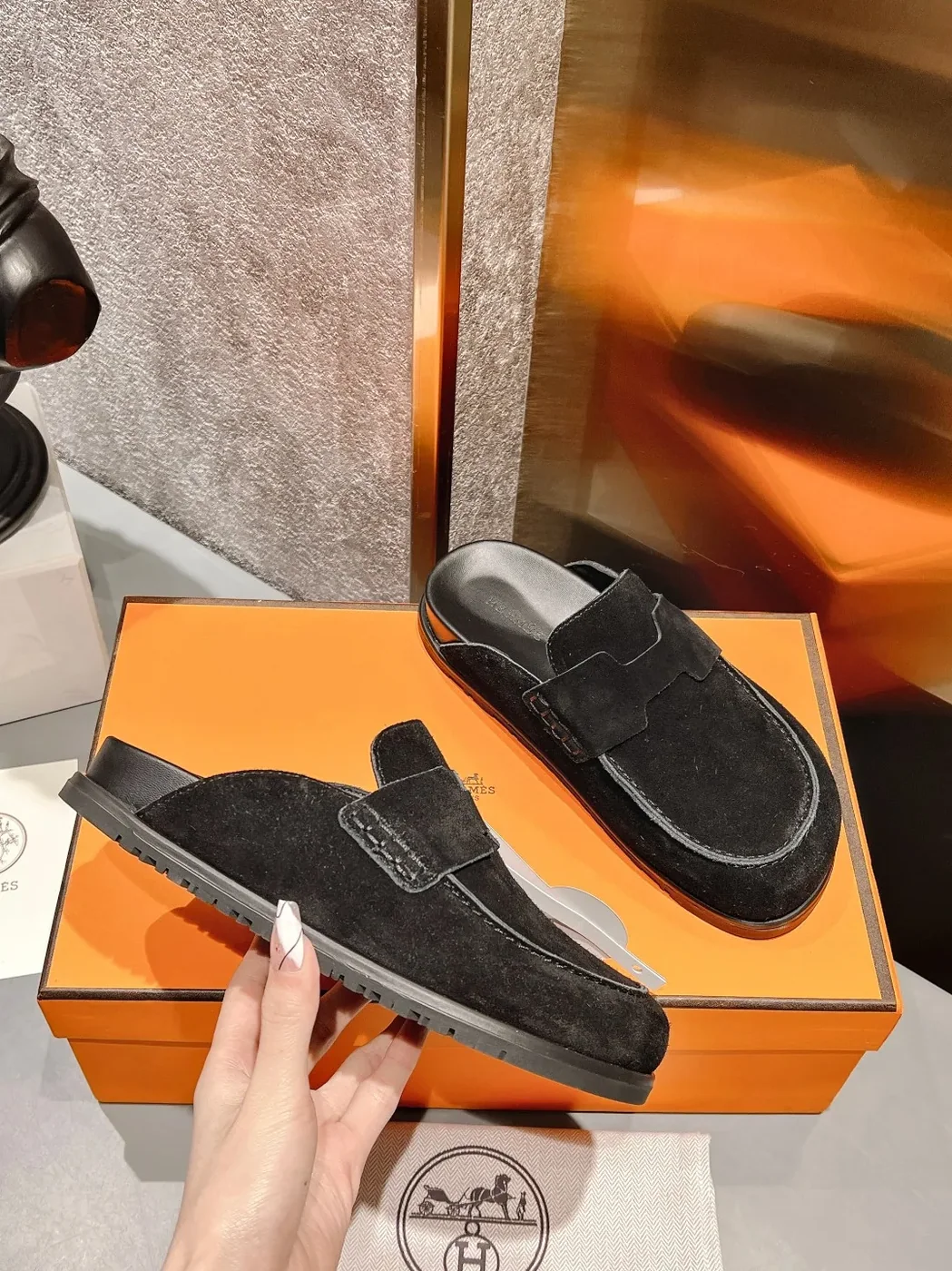 Hermes Go Mule Black Hermes Go Mule Black