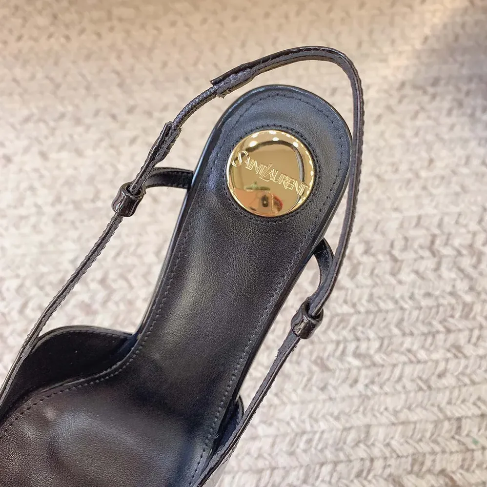 Saint Laurent YSL Jacqueline Slingback Pumps in Patent Leather for Women