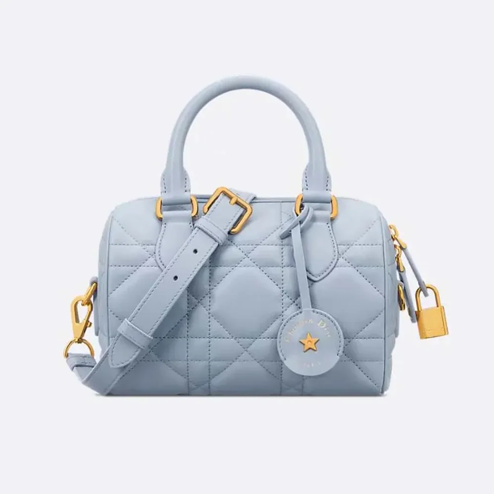 Dior Dior Groove 20 Bag Pale Blue Macrocannage Calfskin for Women