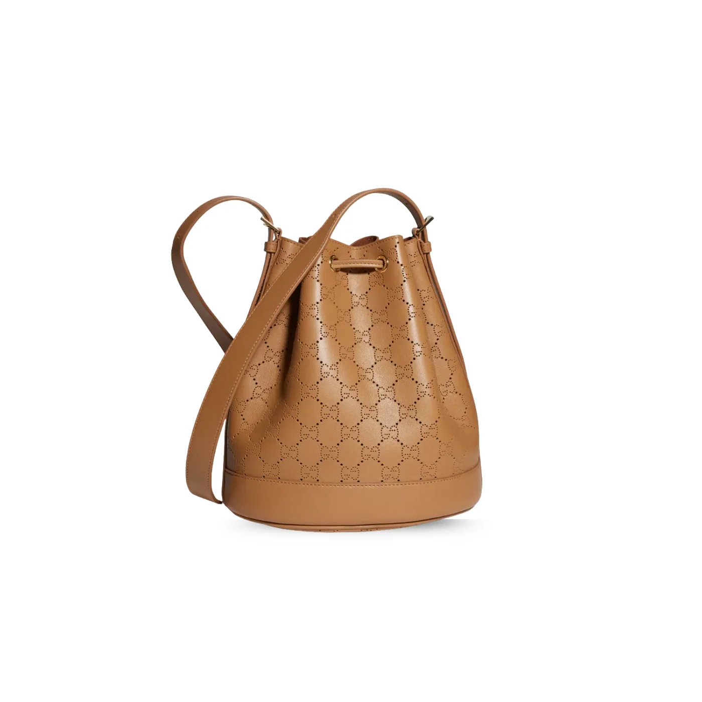 Gucci Venice Small Bucket Bag in Dark Beige Gold Hardware