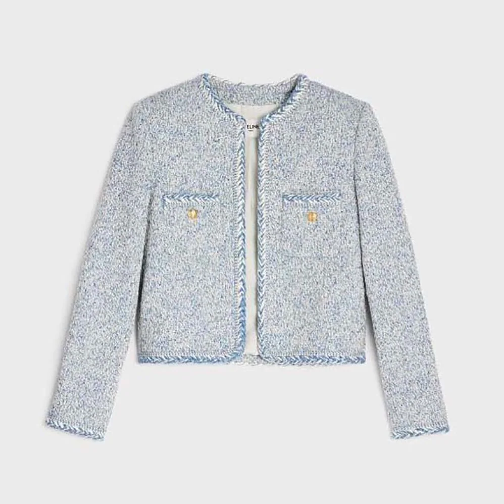 Celine Cardigan Jacket in Wool Natté for Women Celine Cardigan Jacket in Wool Natté for Women