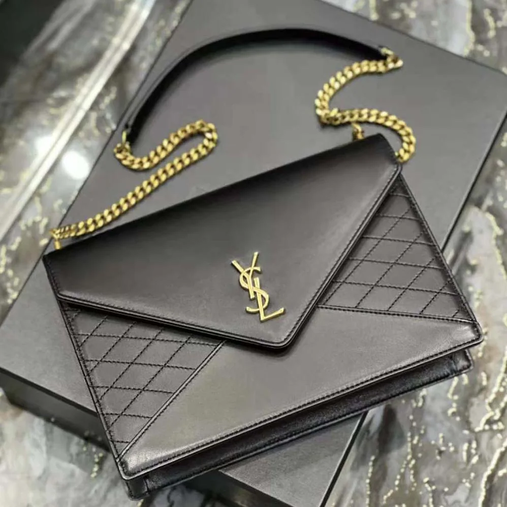 Saint Laurent YSL Chain Bag Gaby in Quilted Lambskin for Women Saint Laurent YSL Chain Bag Gaby in Quilted Lambskin for Women