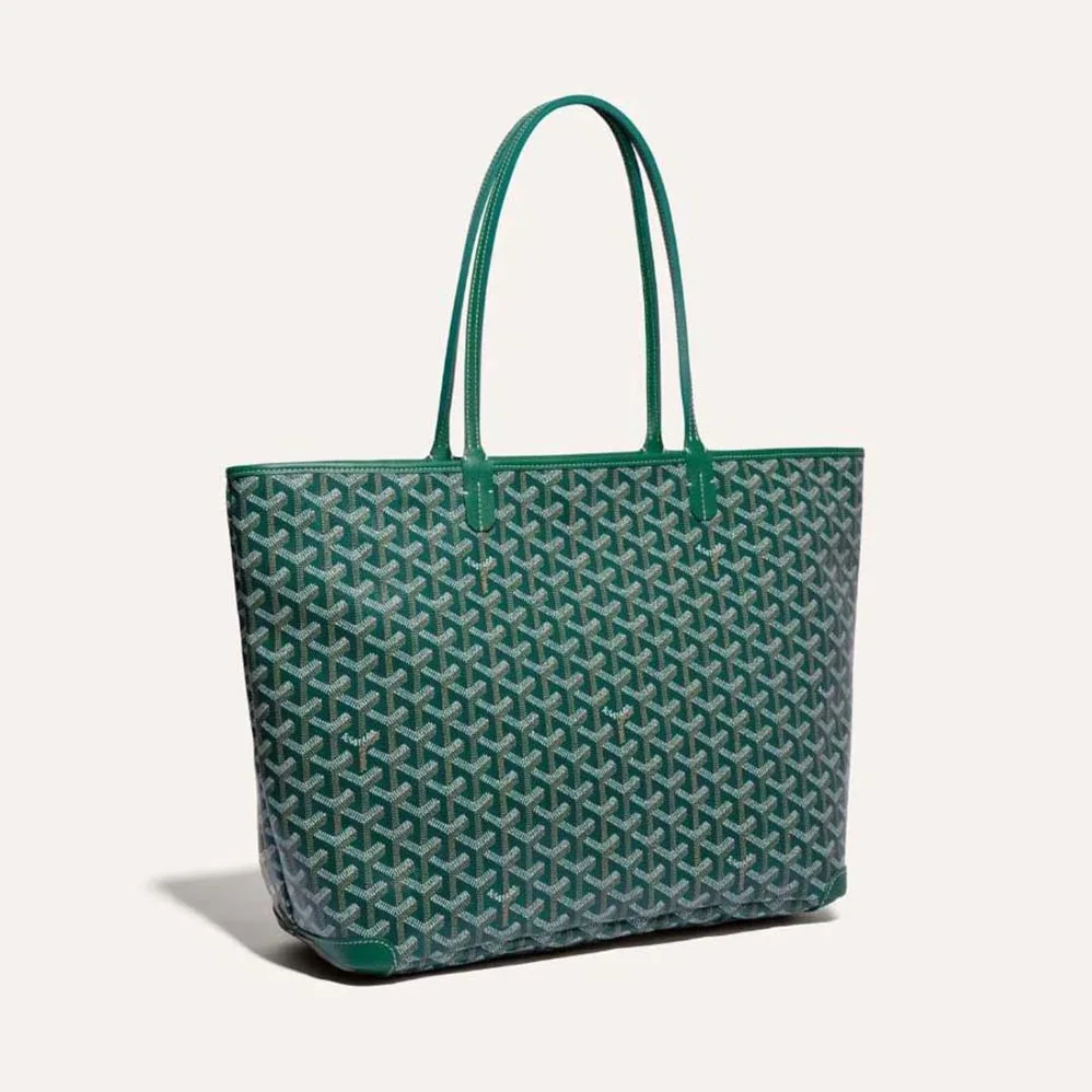 Goyard Sac Artois MM in Goyardine Canvas & Chevroches Calfskin for Women in Green Goyard Sac Artois MM in Goyardine Canvas & Chevroches Calfskin for Women in Green