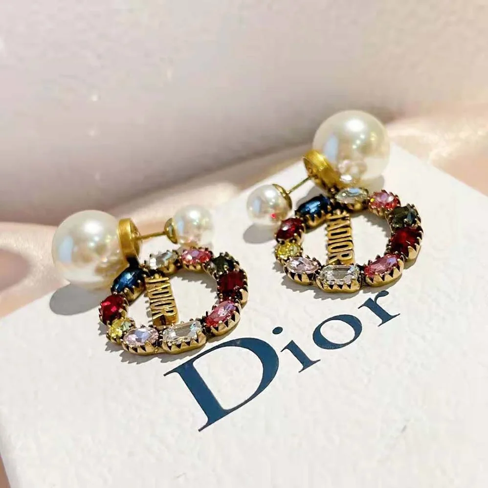Dior Tribales Earrings Antique Gold for Women in Finish Metal Dior Tribales Earrings Antique Gold for Women in Finish Metal