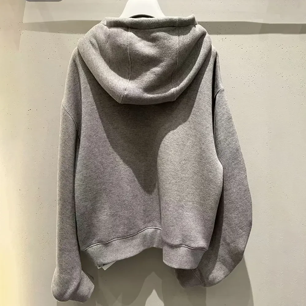 Loewe Flamenco Hoodie in Cotton and Cashmere for Women in Grey Loewe Flamenco Hoodie in Cotton and Cashmere for Women in Grey