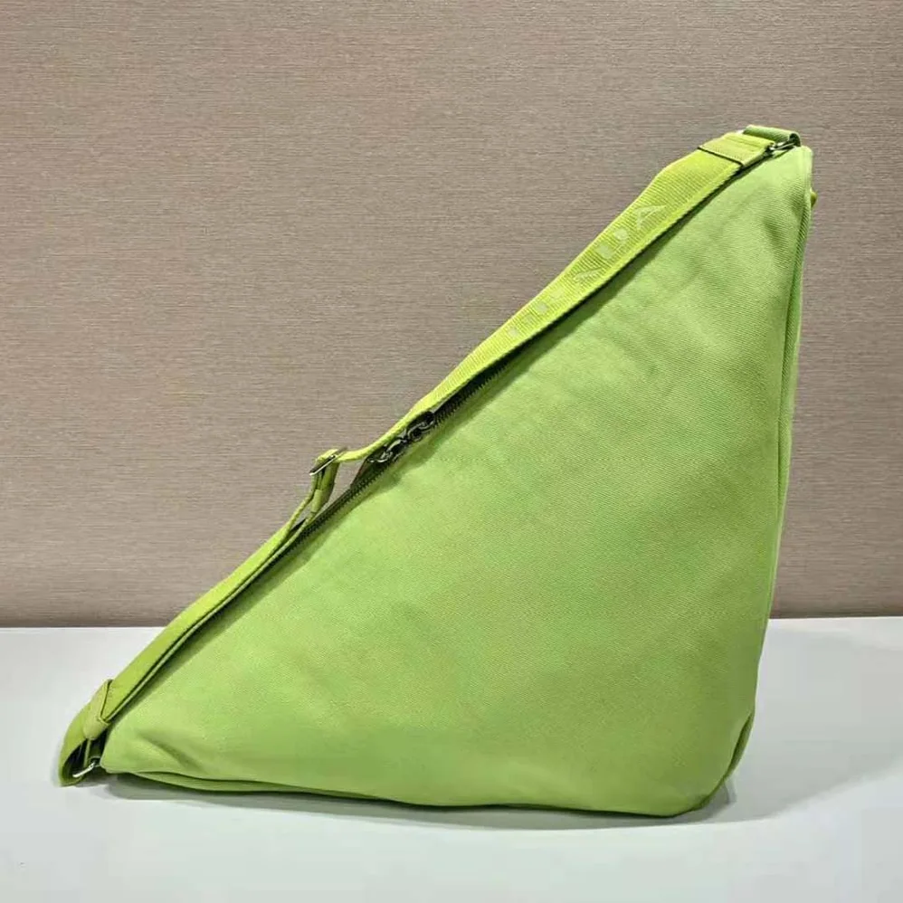 Prada Canvas Prada Triangle Bag for Women in Green
