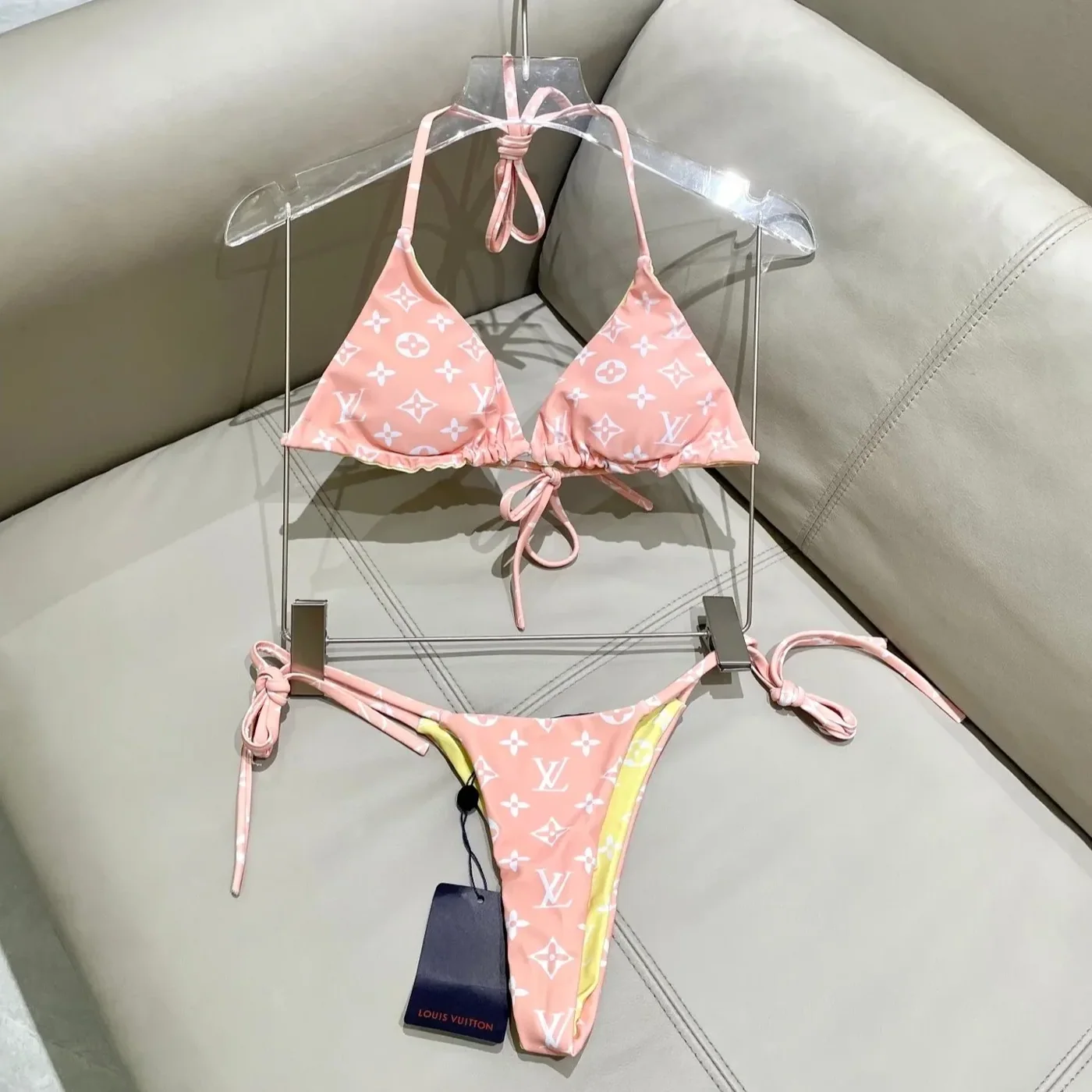 Louis Vuitton Triangle Bikini Pastel Pink Monogram