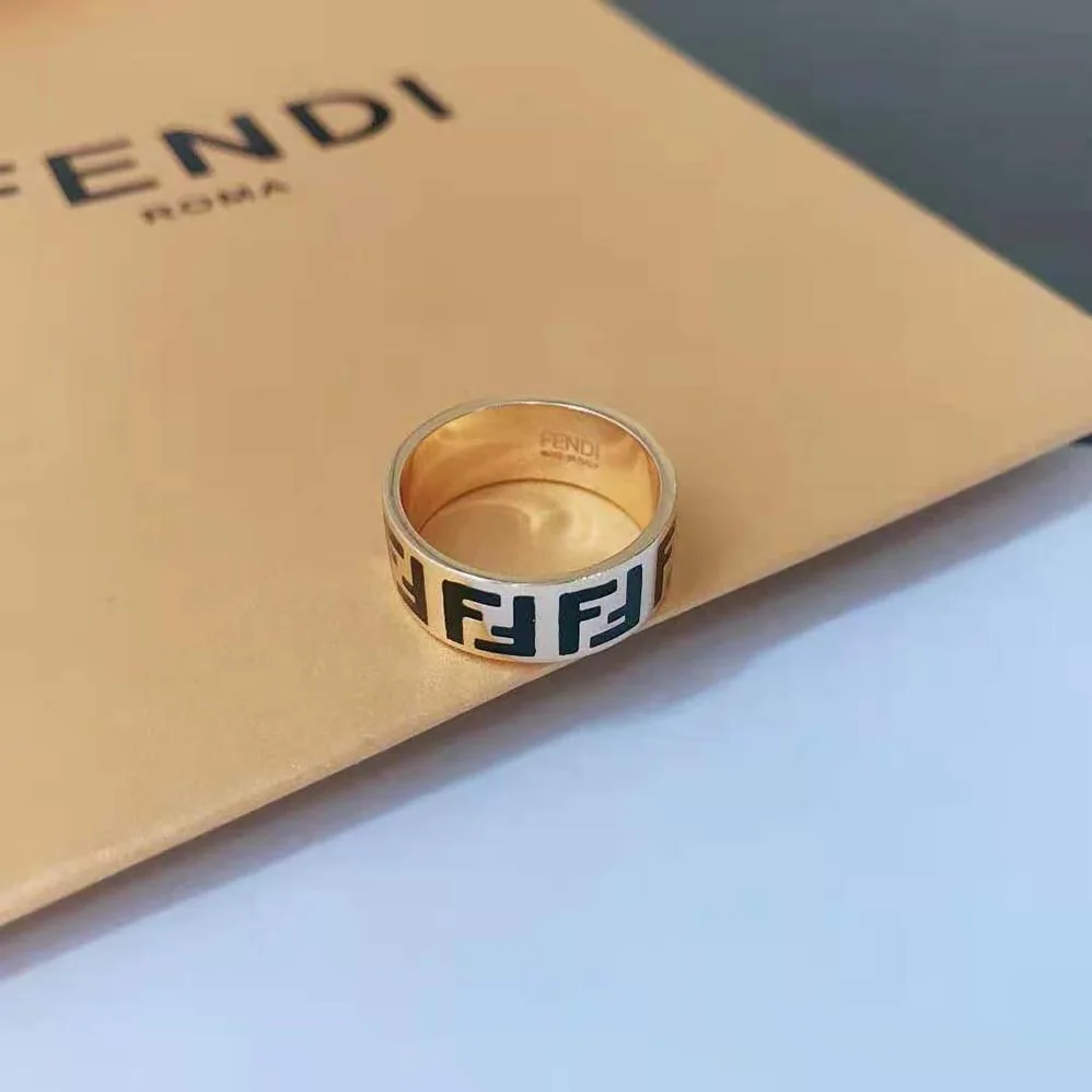 Fendi FF Ring Gold for Women in Colored Ring