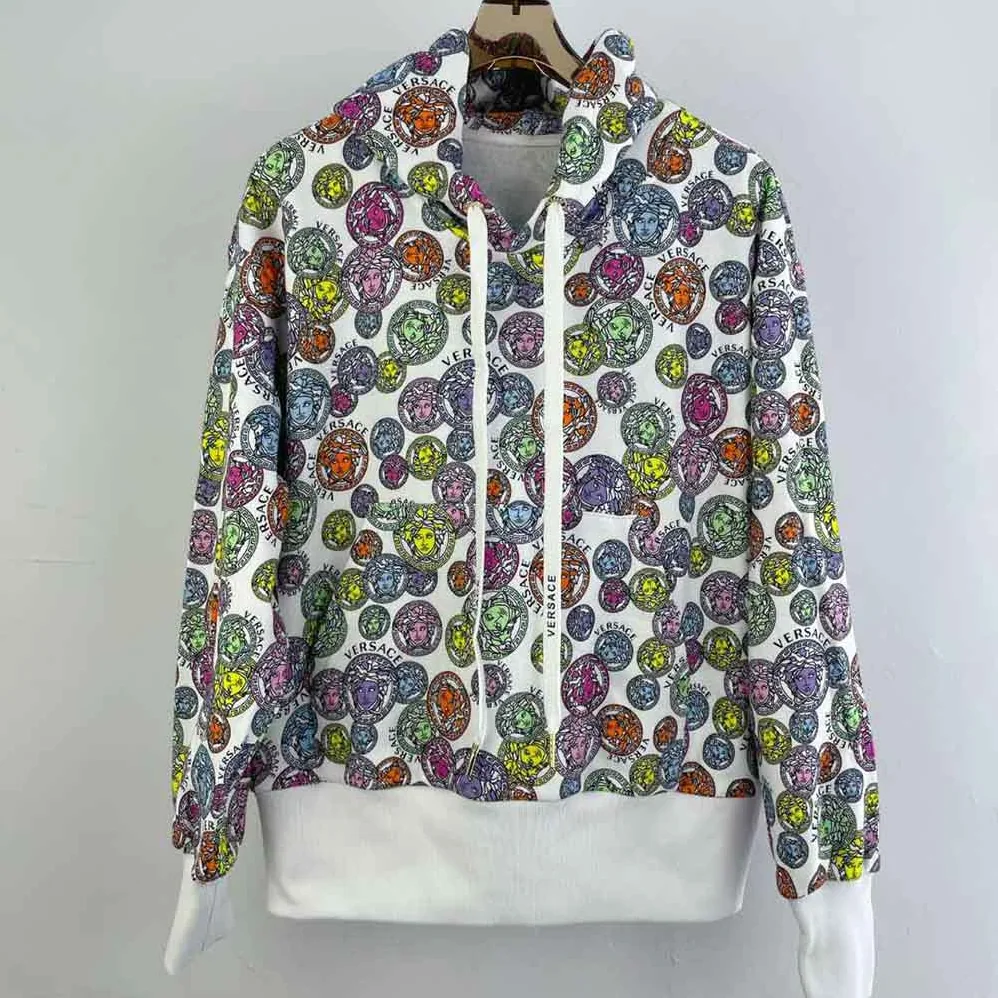 Versace Medusa Amplified Print Cotton Hoodie for Women
