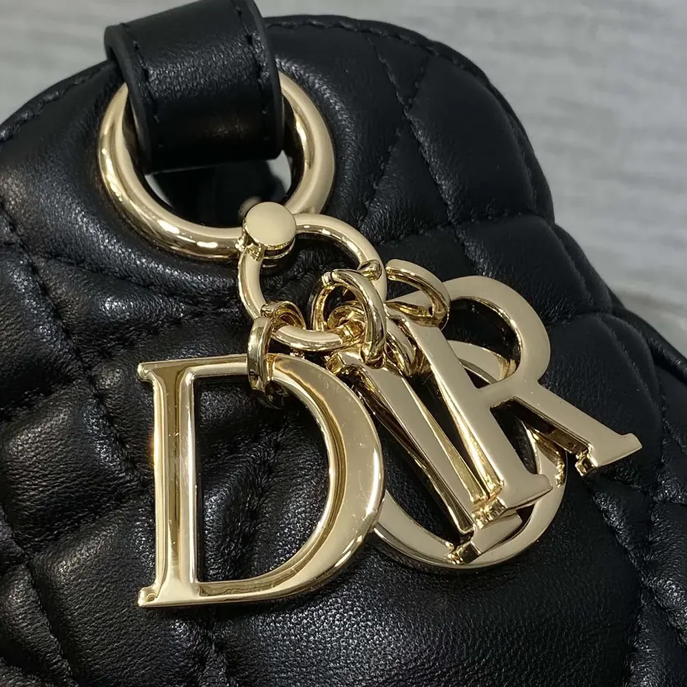 Dior Small D-Motion Bag Black Macrocannage Lambskin for Women Dior Small D-Motion Bag Black Macrocannage Lambskin for Women