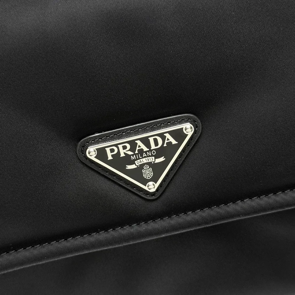 Prada Small Padded Re-Nylon Shoulder Bag for Women in Black