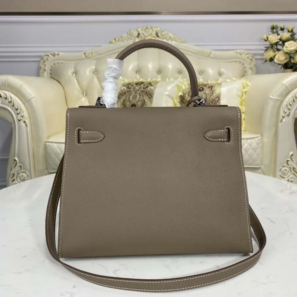 Hermes Kelly Bag 28 Epsom Leather for Women in Gray