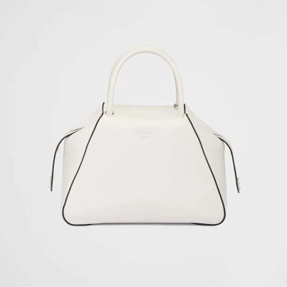Prada Small Leather Prada Supernova Handbag for Women in White Prada Small Leather Prada Supernova Handbag for Women in White