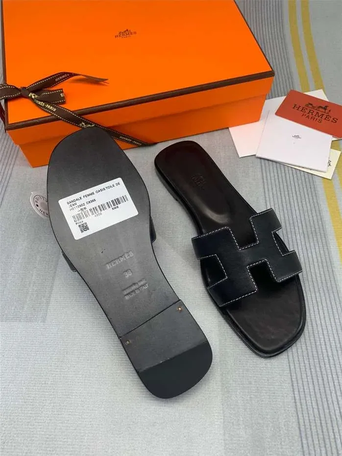 Hermes Oran Sandal Black Hermes Oran Sandal Black
