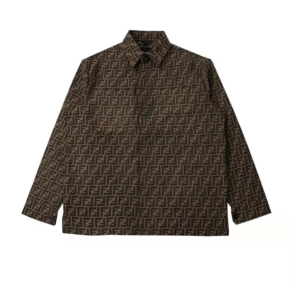 Fendi Blouson Brown Fabric Jacket for Men