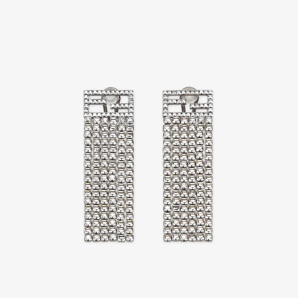 Fendi Baguette Earrings Silver for Women in Colored Earrings Fendi Baguette Earrings Silver for Women in Colored Earrings