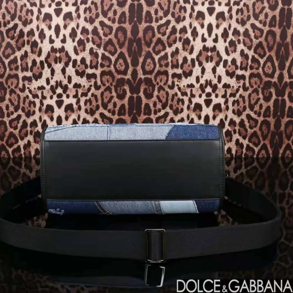 Dolce Gabbana D&G Denim Shopper with Embroidered Logo for Women