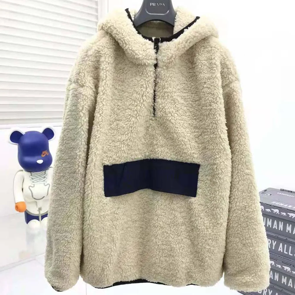 Dior Hooded Anorak Ecru Fleece for Women Dior Hooded Anorak Ecru Fleece for Women
