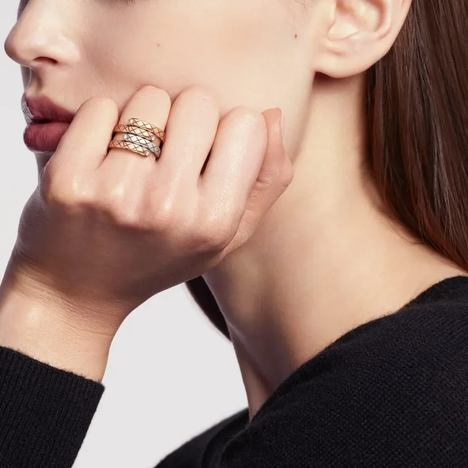 Chanel Coco Crush Toi Et Moi Ring Beige Gold Chanel Coco Crush Toi Et Moi Ring Beige Gold