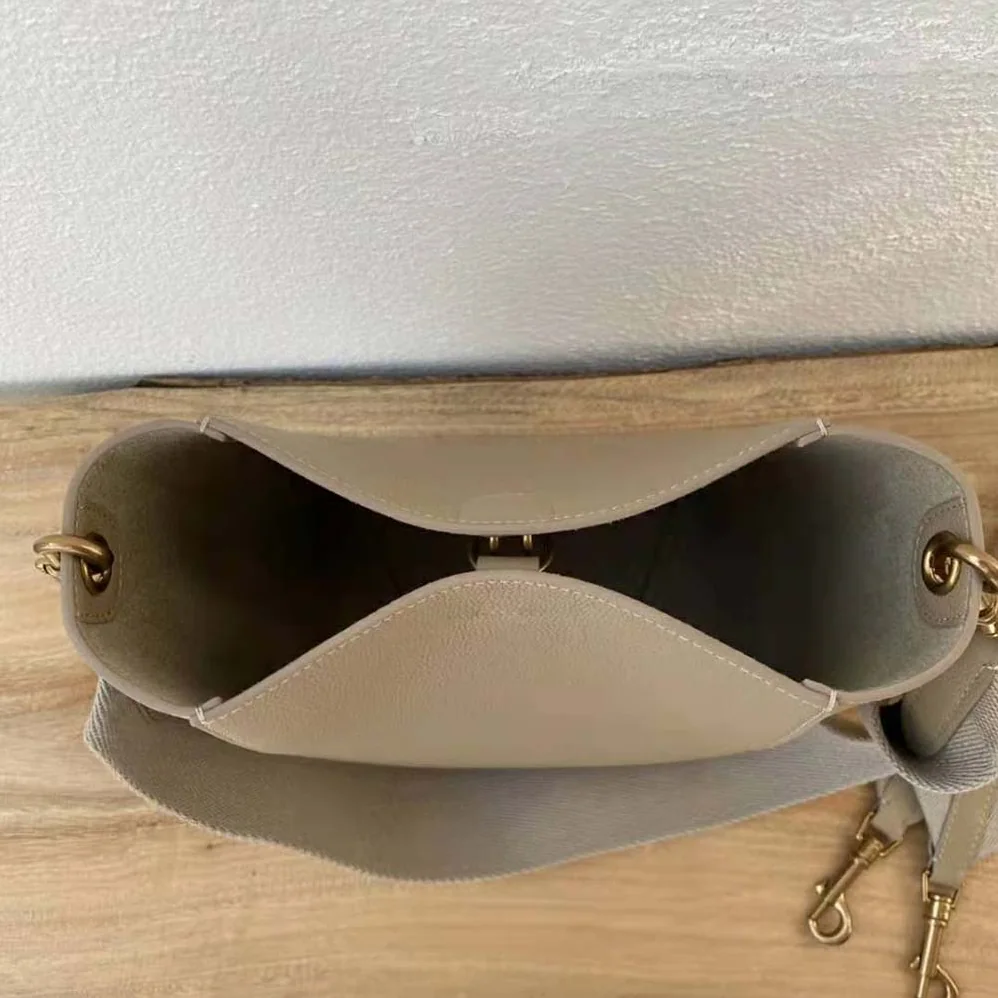 Celine Sangle Small Bucket Bag in Soft Grained Calfskin for Women in Brown