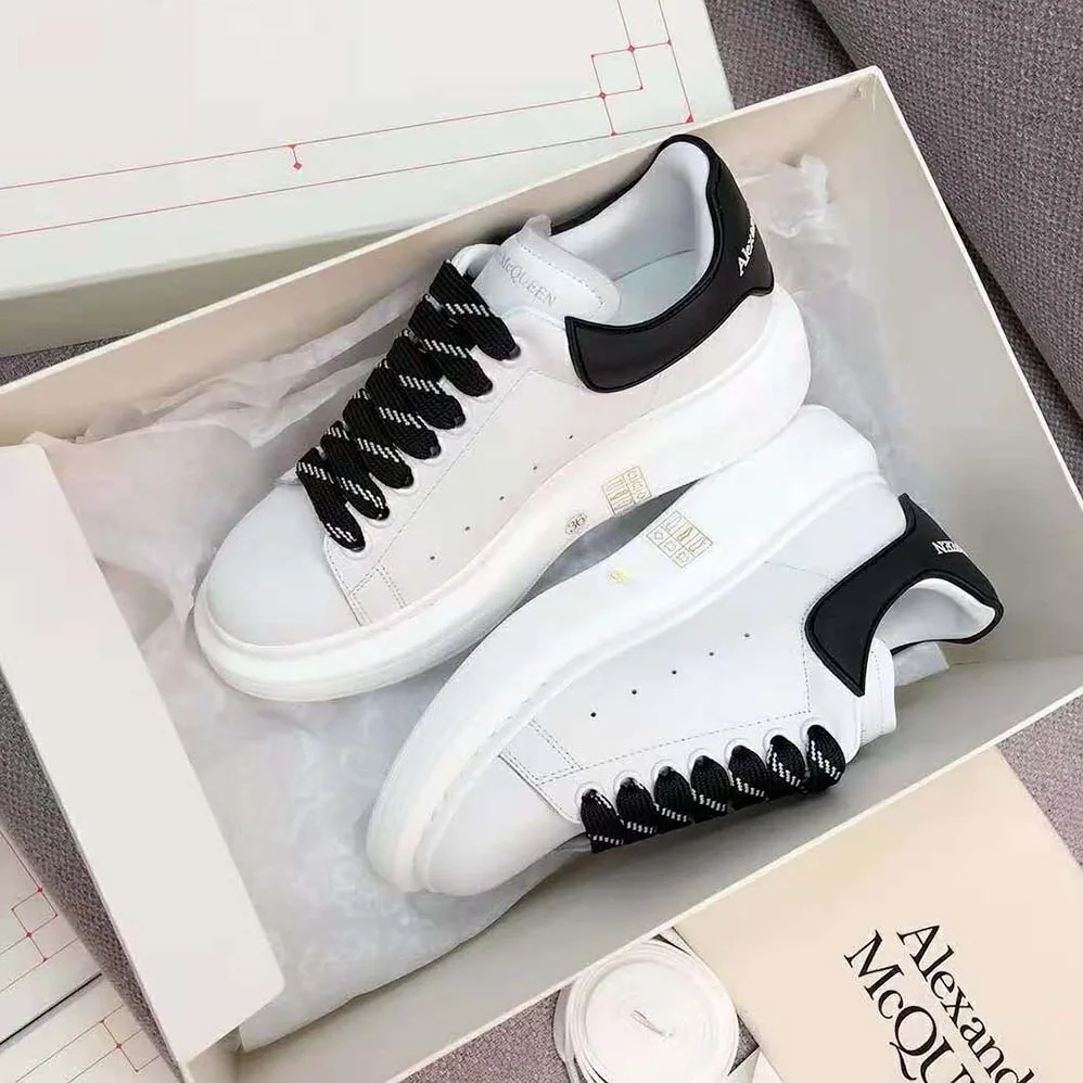 Alexander Mcqueen Oversized Sneaker White Smooth Calfskin Leather for Women