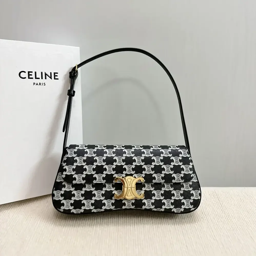 Celine Medium Celine Lola Bag in Triomphe Canvas Two-tone 115532FQO.38NO for Women