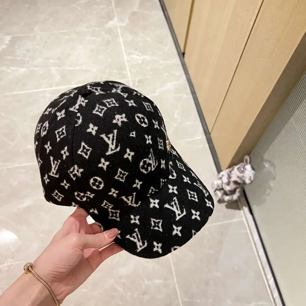 Louis Vuitton Monogram Pattern Cap Black Louis Vuitton Monogram Pattern Cap Black