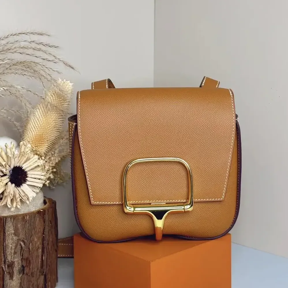 Hermes Della Cavalleria Mini Bag Epsom Leather for Women in Brown/Gold Hermes Della Cavalleria Mini Bag Epsom Leather for Women in Brown/Gold