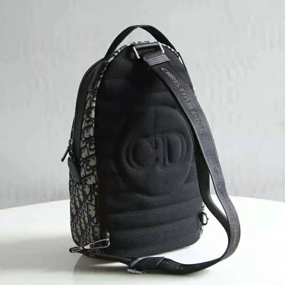Dior Sling Bag Beige and Black Dior Oblique Jacquard for Men Dior Sling Bag Beige and Black Dior Oblique Jacquard for Men