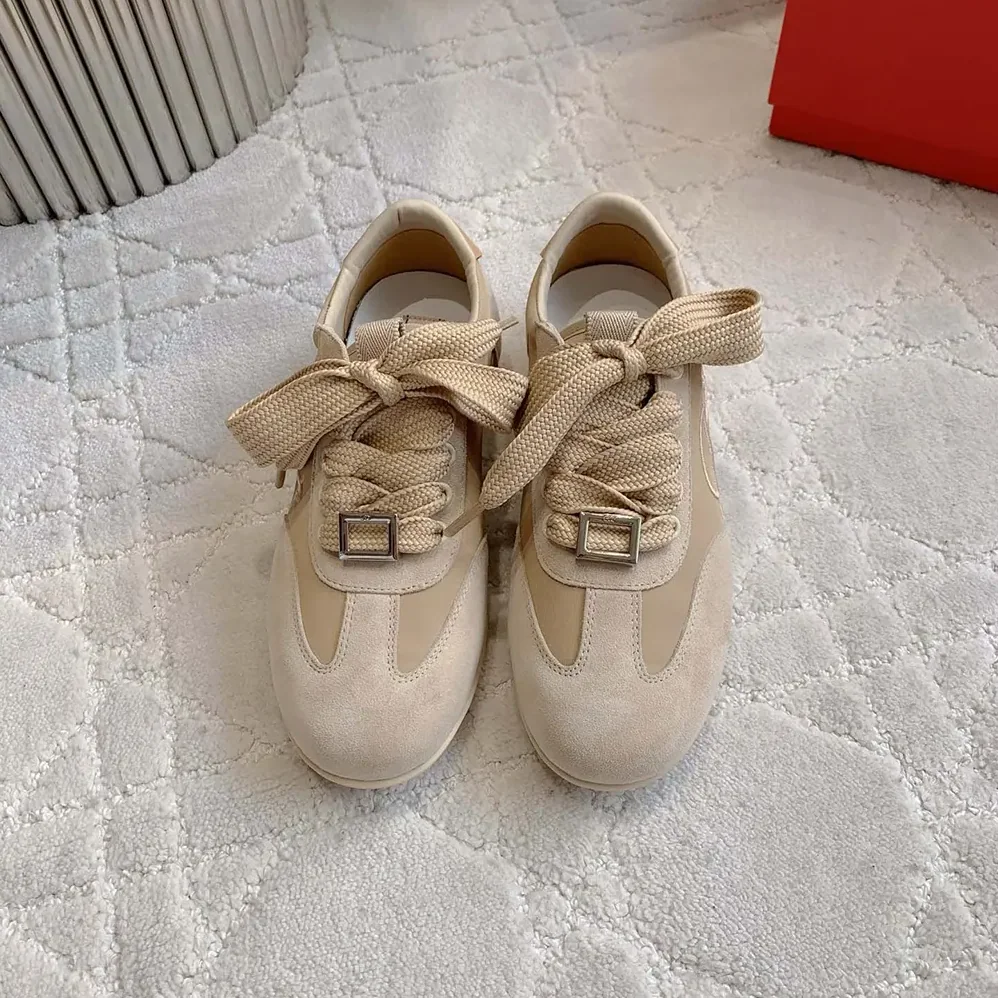 Roger Vivier Viv Low Sneakers in Suede for Women in Beige