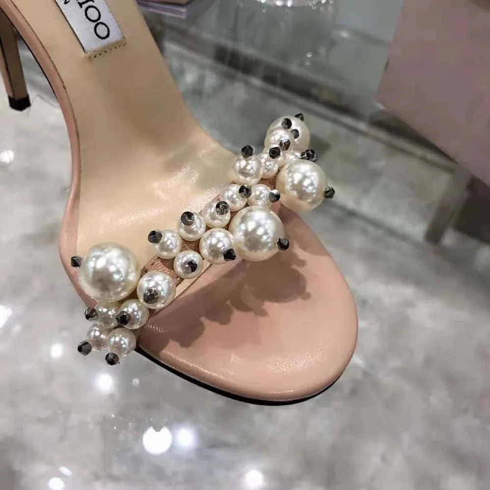 Jimmy Choo Maisel 100 Ballet Pink Nappa Leather Sandals for Women Jimmy Choo Maisel 100 Ballet Pink Nappa Leather Sandals for Women