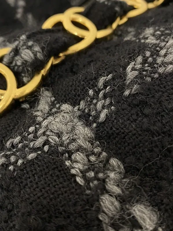 Chanel Maxi Hobo Bag in Black Gold Hardware