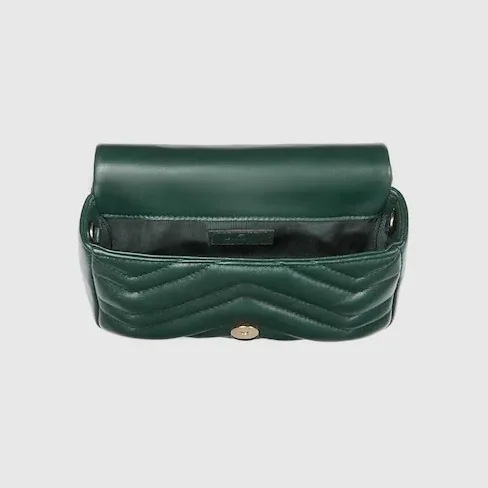 Gucci Marmont Mini Shoulder Bag in Green Gold Hardware Gucci Marmont Mini Shoulder Bag in Green Gold Hardware