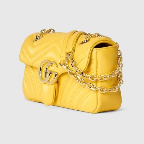 Gucci Marmont Small Shoulder Bag in Yellow Gold Hardware Gucci Marmont Small Shoulder Bag in Yellow Gold Hardware