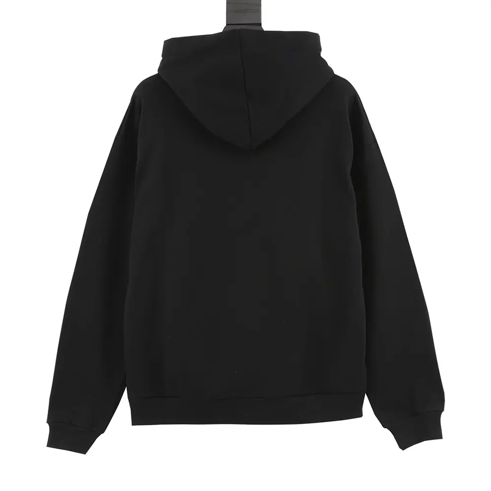 Celine Loose Hoodie in Cotton Fleece for Men in Black Celine Loose Hoodie in Cotton Fleece for Men in Black