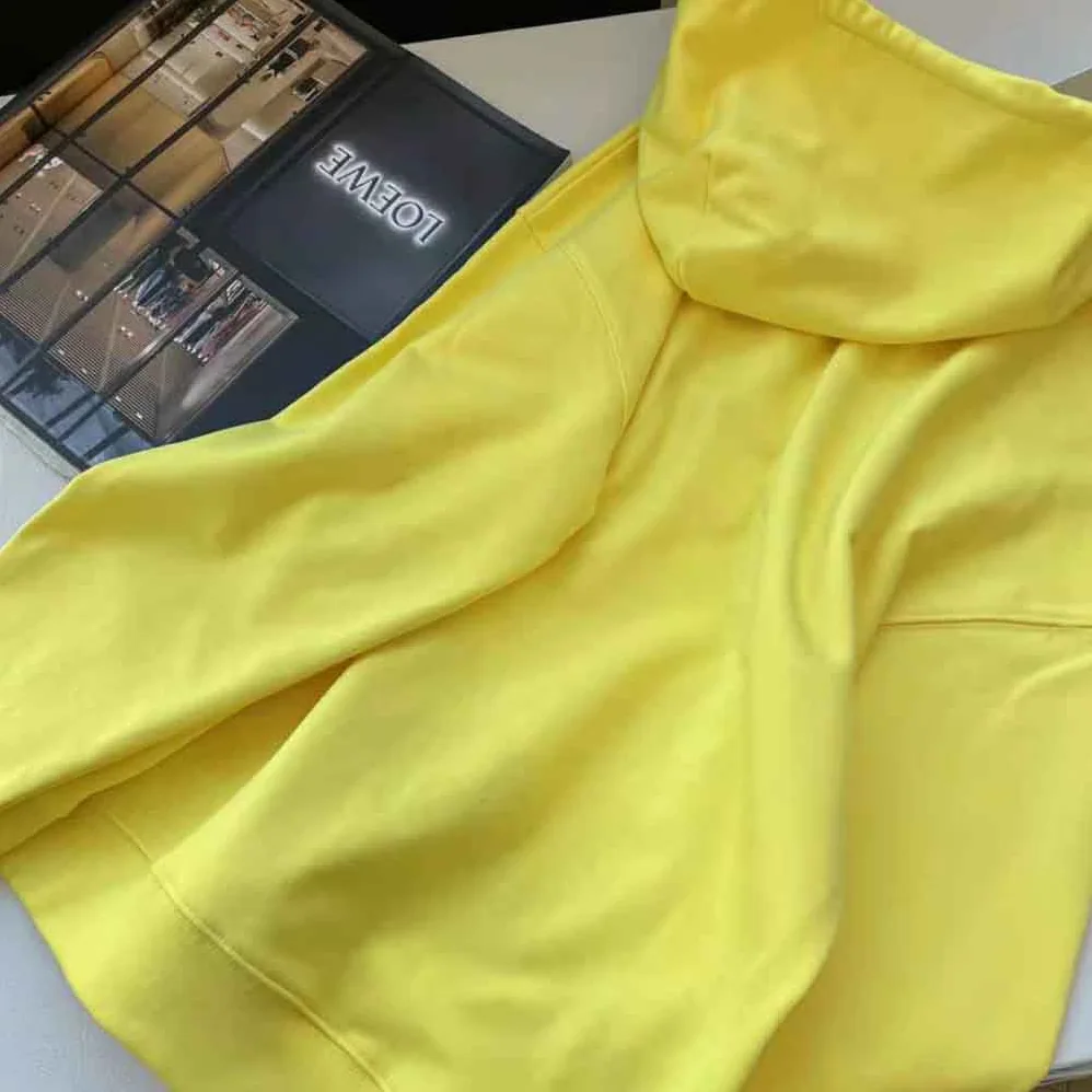 Loewe Anagram Patch Hoodie in Cotton for Women in Yellow