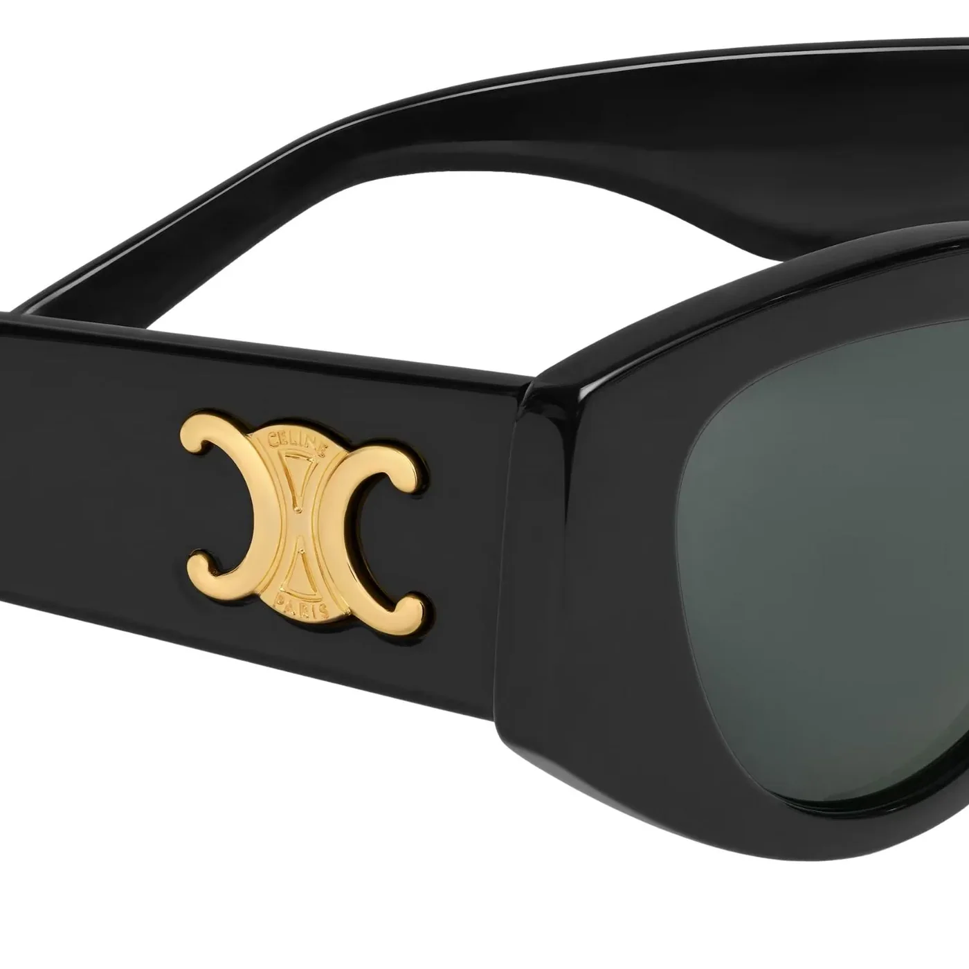 Celine Triomphe 15 Sunglasses In Acetate Black
