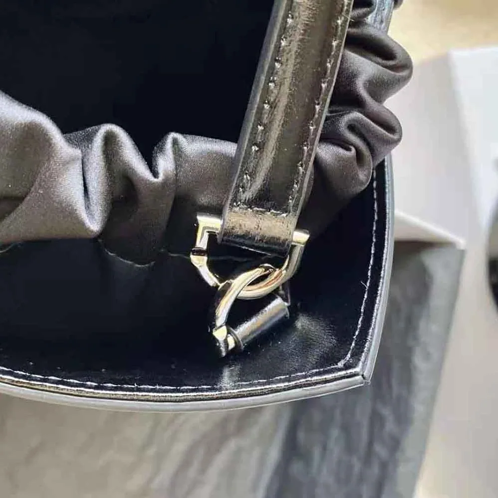 Givenchy Mini Cut Out Bucket Bag in Box Leather for Women in Black