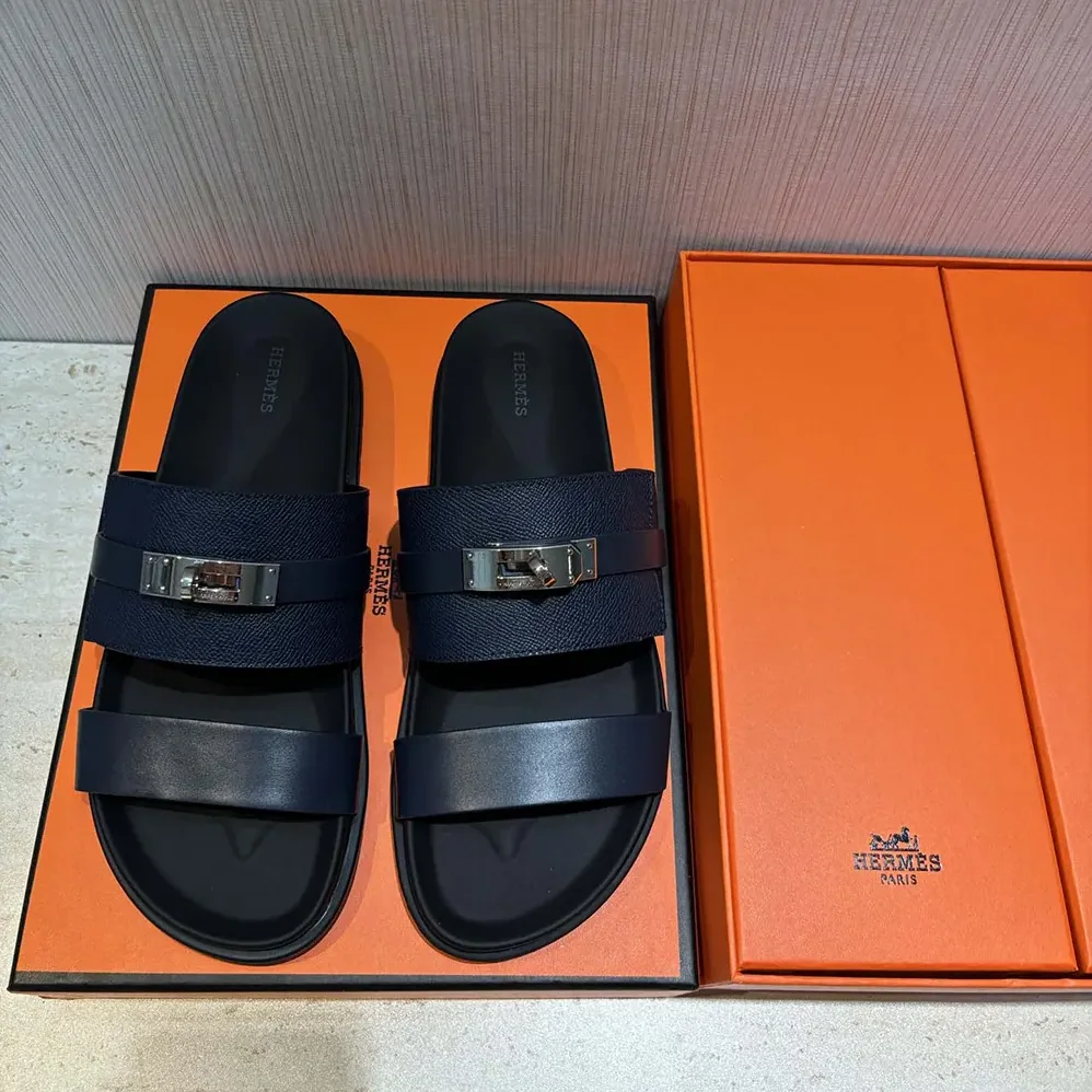 Hermes Jackson Sandal for Unisex in Navy